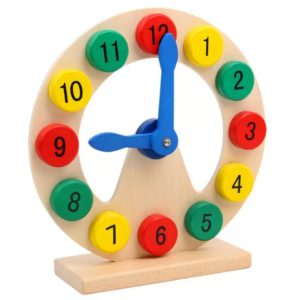 wooden learning clock